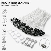 Knoty bawełniane z blaszką 3x15 