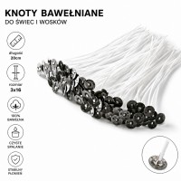Knoty bawełniane z blaszką 3x16