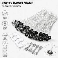 Knoty bawełniane z blaszką 3x16