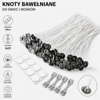 Knoty bawełniane z blaszką 3x21