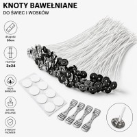 Knoty bawełniane z blaszką 3x24 
