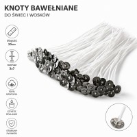 Knoty bawełniane z blaszką 3x7