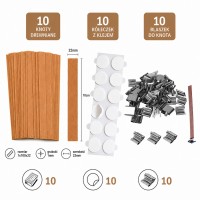 KOMPLET Knoty drewniane gr. 1 mm 100x22 - 10 sztuk