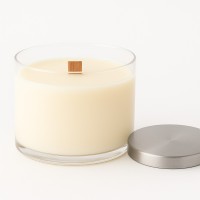 {INSERT_HTML:60;} Szkło  - Pojemnik szklany do zalewu świec transparent z pokrywką 660 ml