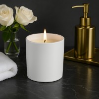 {INSERT_HTML:60;} Szkło  - Pojemnik szklany do zalewu świec biały