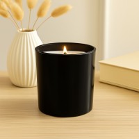 {INSERT_HTML:60;} Szkło  - Pojemnik szklany do zalewu świec Czarny Połysk