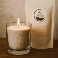 {INSERT_HTML:58;} Woski naturalne  - EcoCandle Świeca Perłowa brąz kakaowy