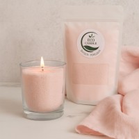 {INSERT_HTML:58;} Woski naturalne  - EcoCandle Świeca Perłowa róż