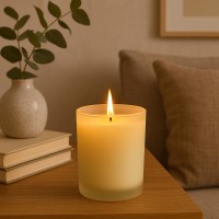 {INSERT_HTML:60;} Szkło  - Pojemnik szklany do zalewu świec żółty