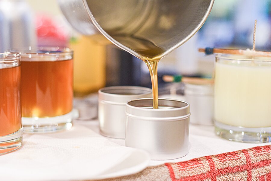 świeczka z naturalnego wosku